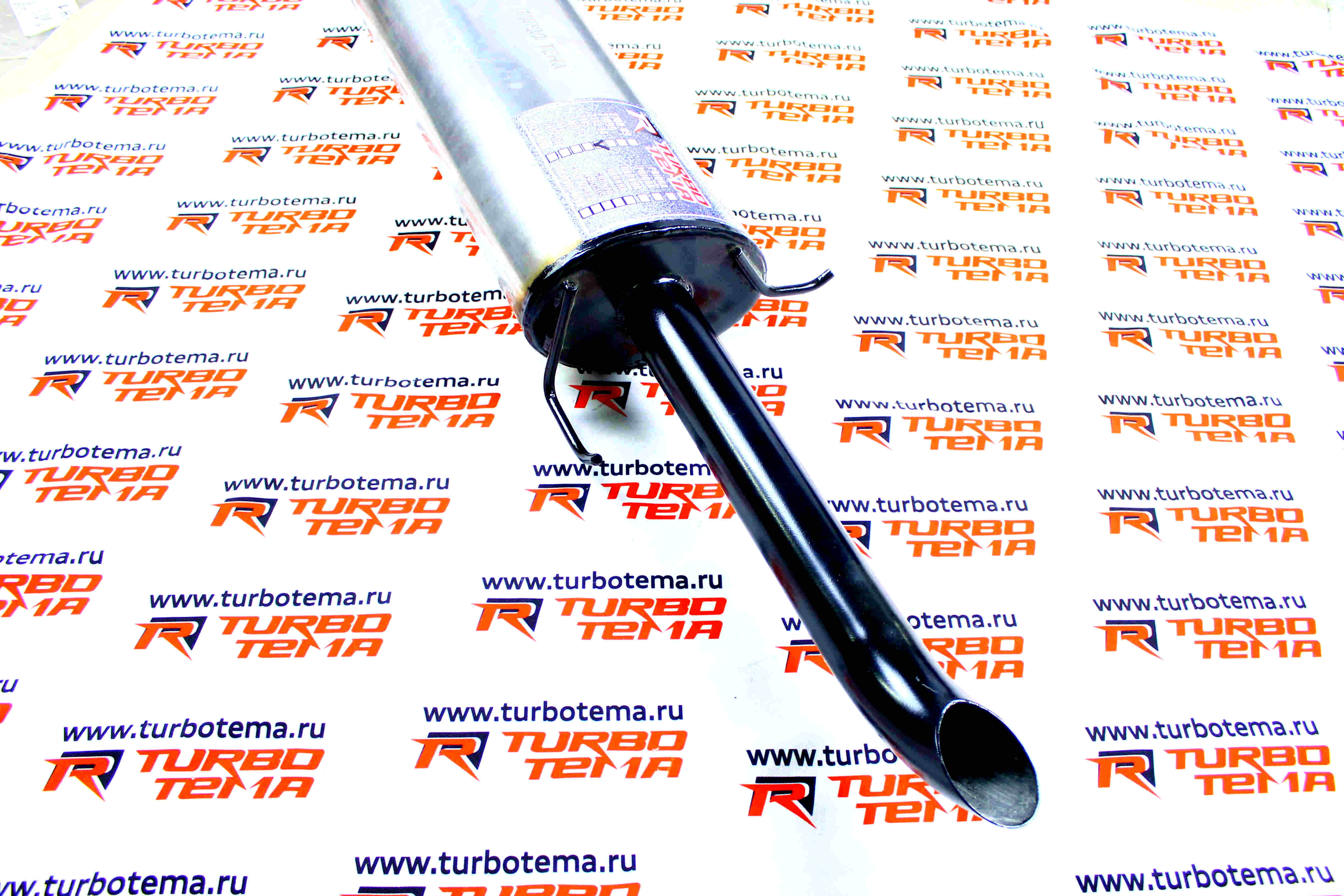 Глушитель "TURBOTEMA" для а/м ВАЗ 2115 штатная установка без насадки бочка из нержавеющей стали. Фото �6