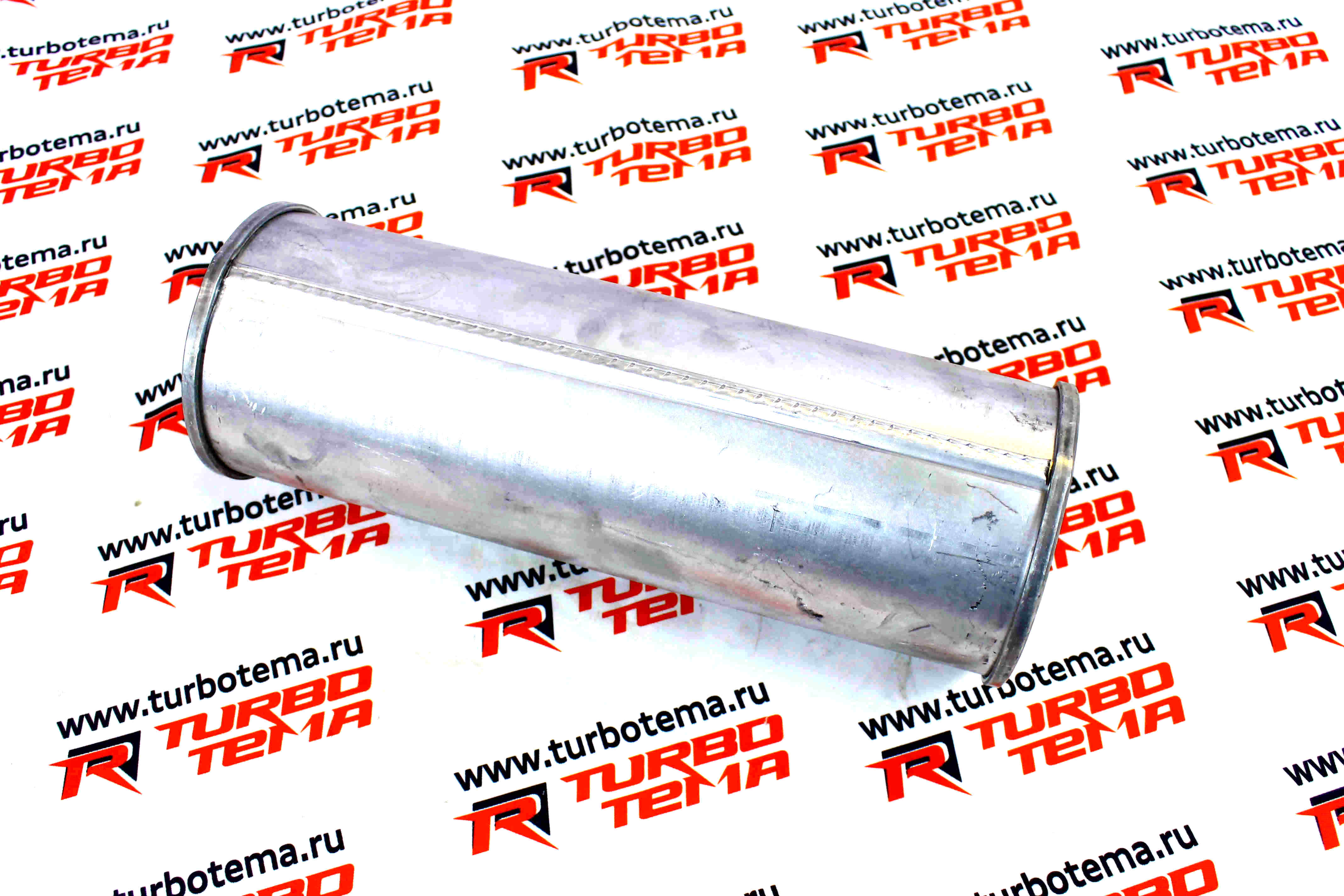 Глушитель универсальный алюминизированный  Ø50 мм, 145х400 (104al). Фото �2