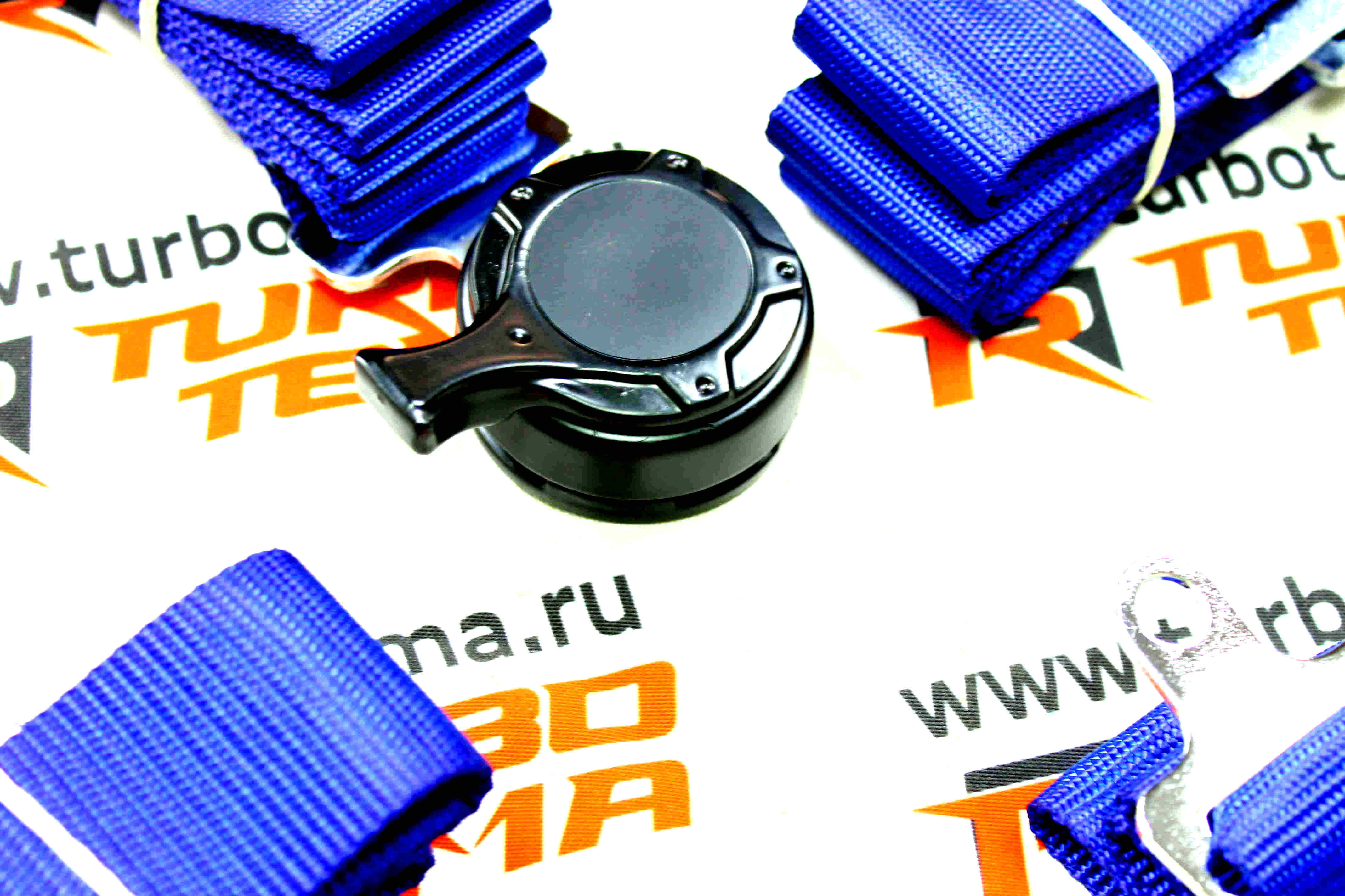 Ремни безопасности "TURBOTEMA" 4-х точечные, 2" ширина, быстросъемные (синие) JBR4001-4. Фото �5