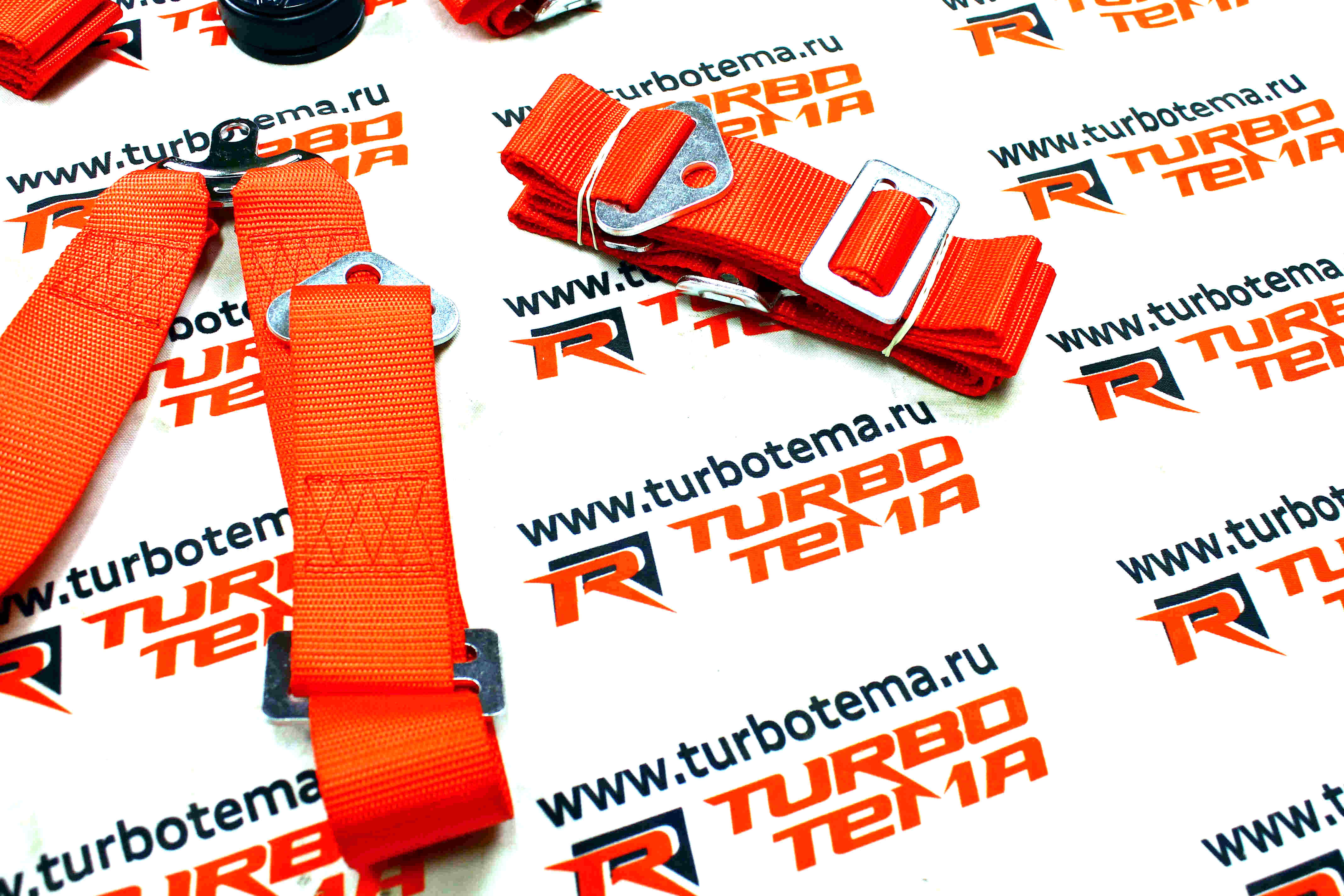 Ремни безопасности "TURBOTEMA" 6-х точечные, 2" ширина, быстросъемные (красные) JBR4001-6. Фото �5
